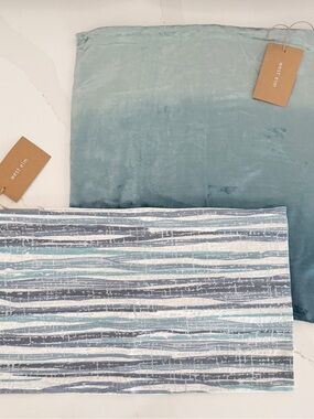 West Elm Linen/Velvet Pillow Cover Set
